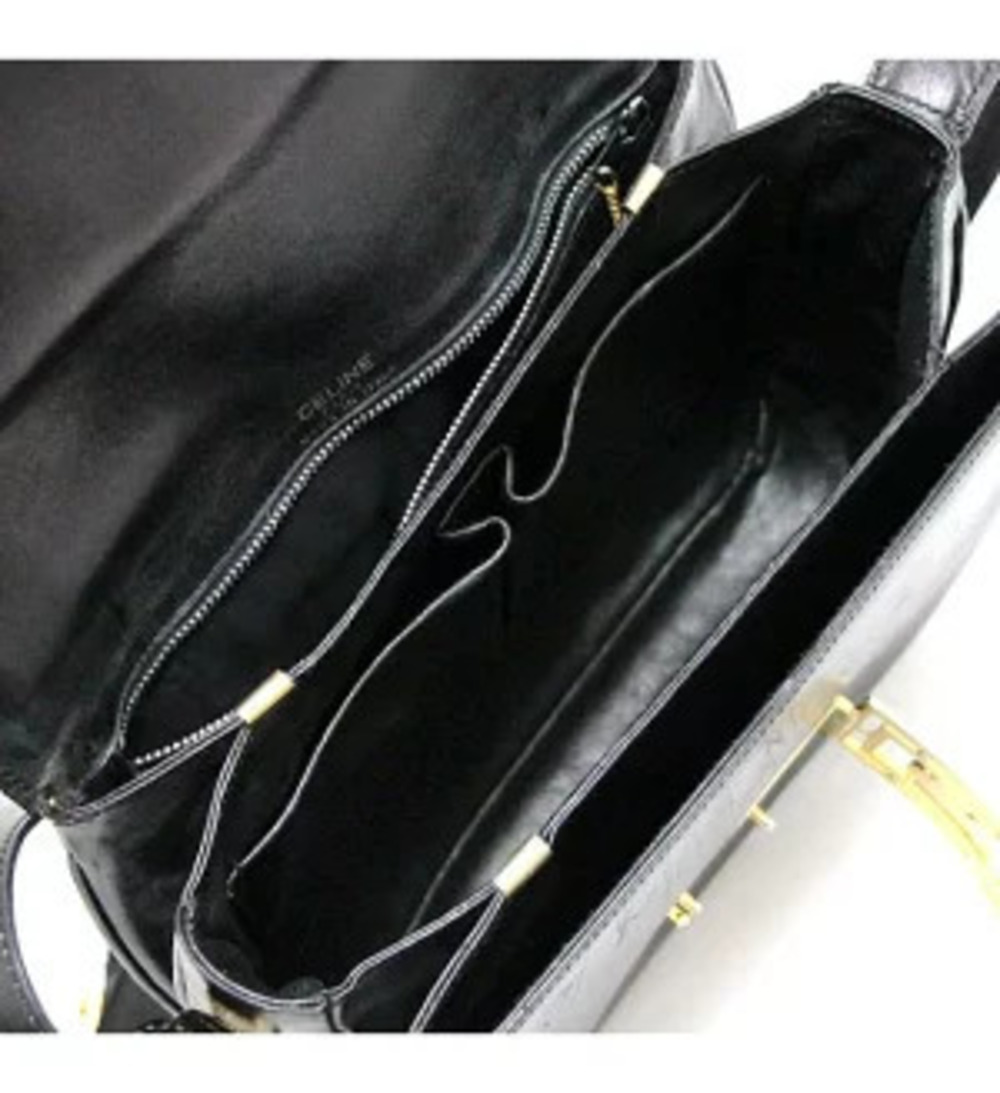 Celine Bag Shoulder Carriage Black Leather - Picture 7 of 7